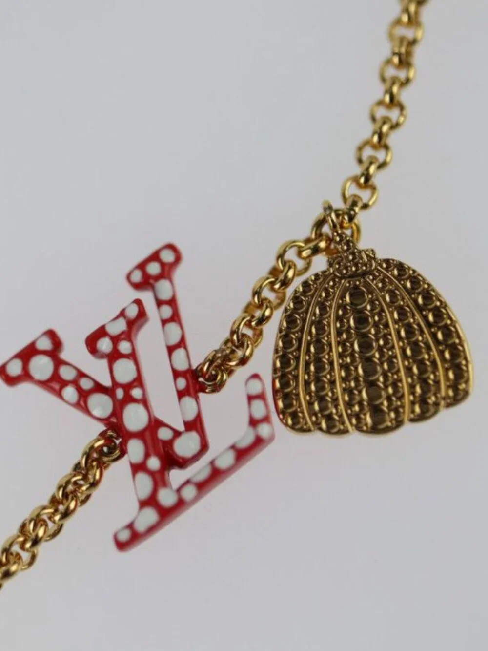 Louis Vuitton Bracelet Iconic Infinity Dot M0970 a Metal Gold Red - Picture 4 of 8